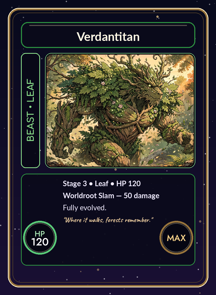 Beastbond card: Verdantitan