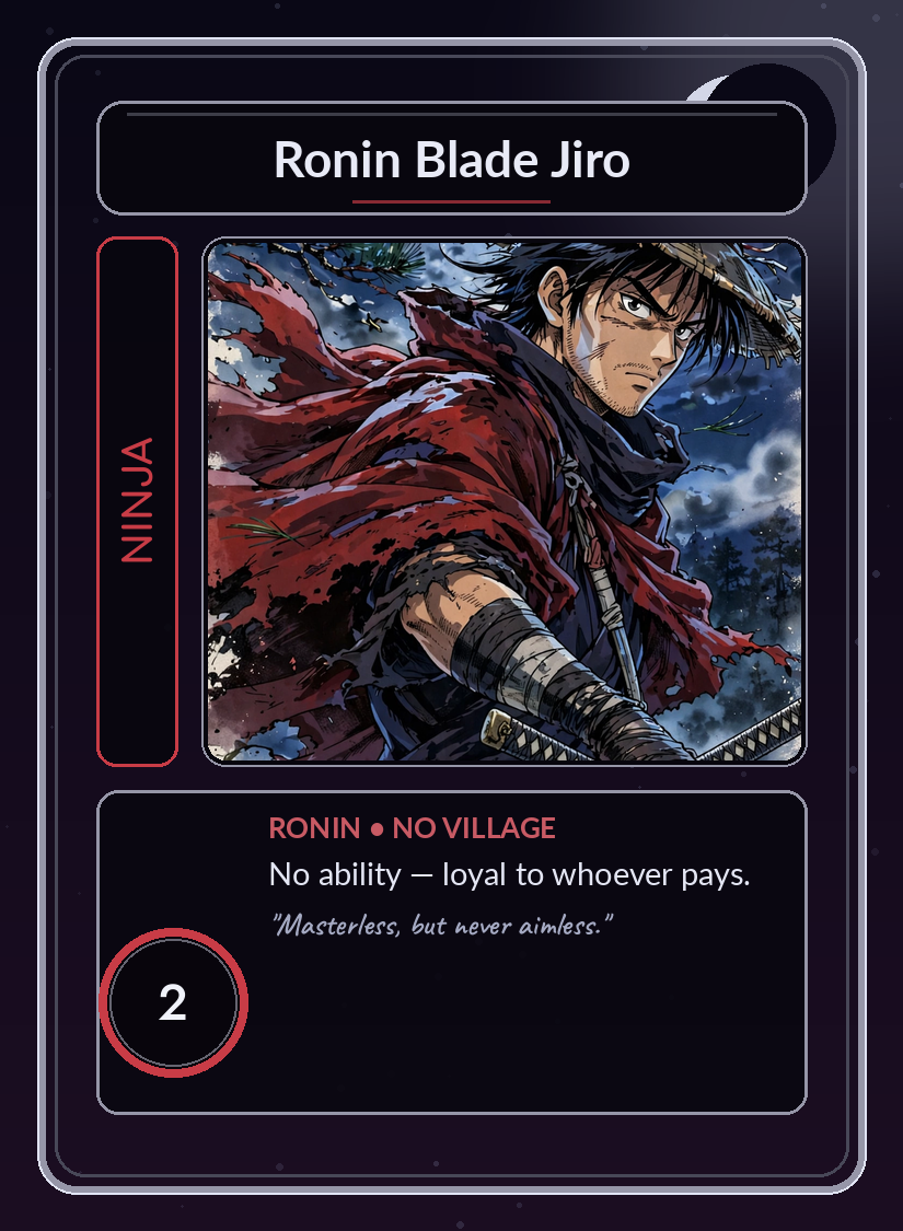 Shadow Clan Wars card: Ronin Blade Jiro