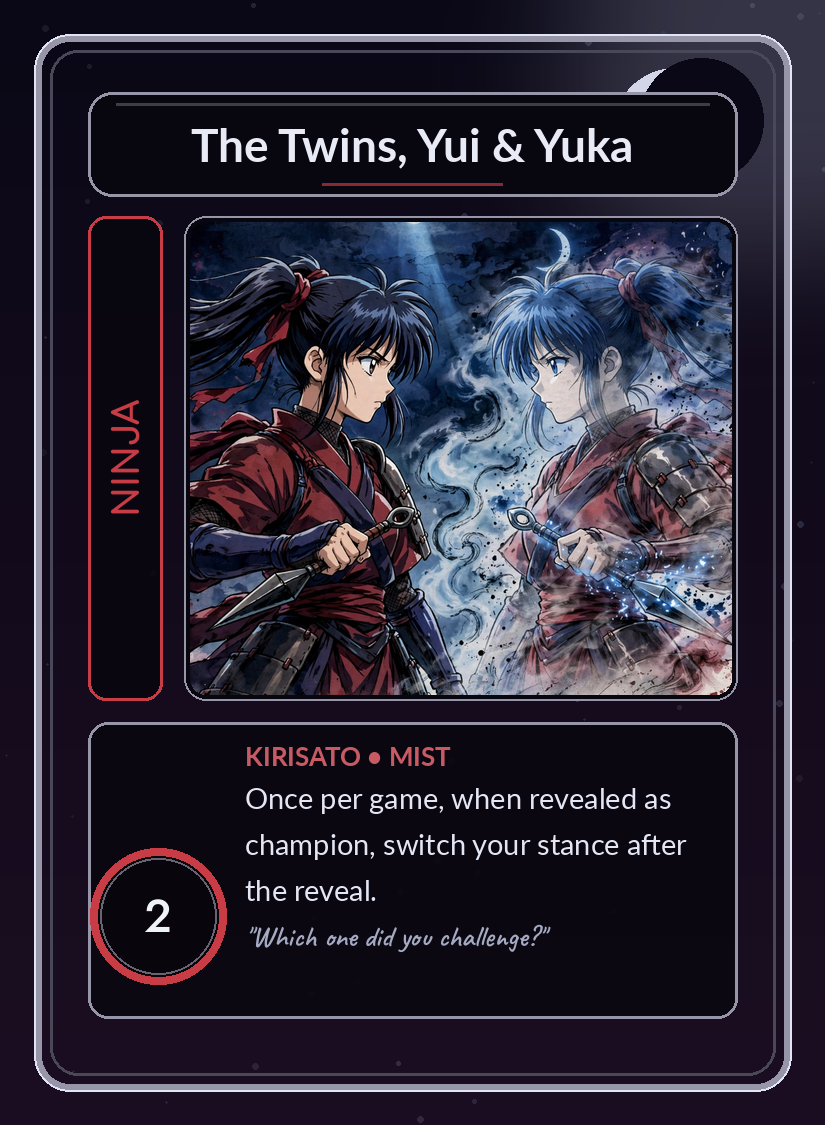Shadow Clan Wars card: Twins Yui Yuka