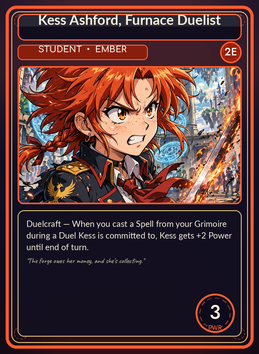 Sigil Academy card: Kess Ashford