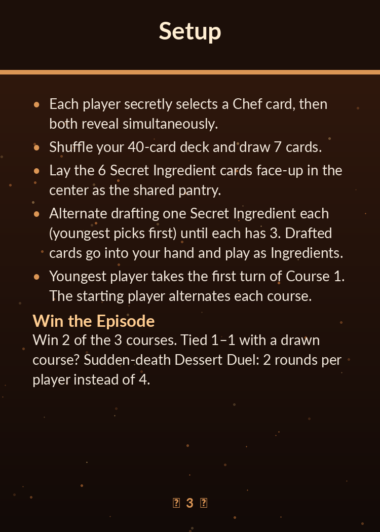 Umami Duel — how to play: Setup